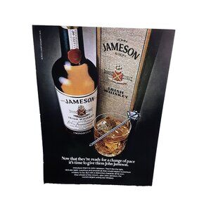 1982 Jameson Irish Whiskey Original Print Ad vintage 80s